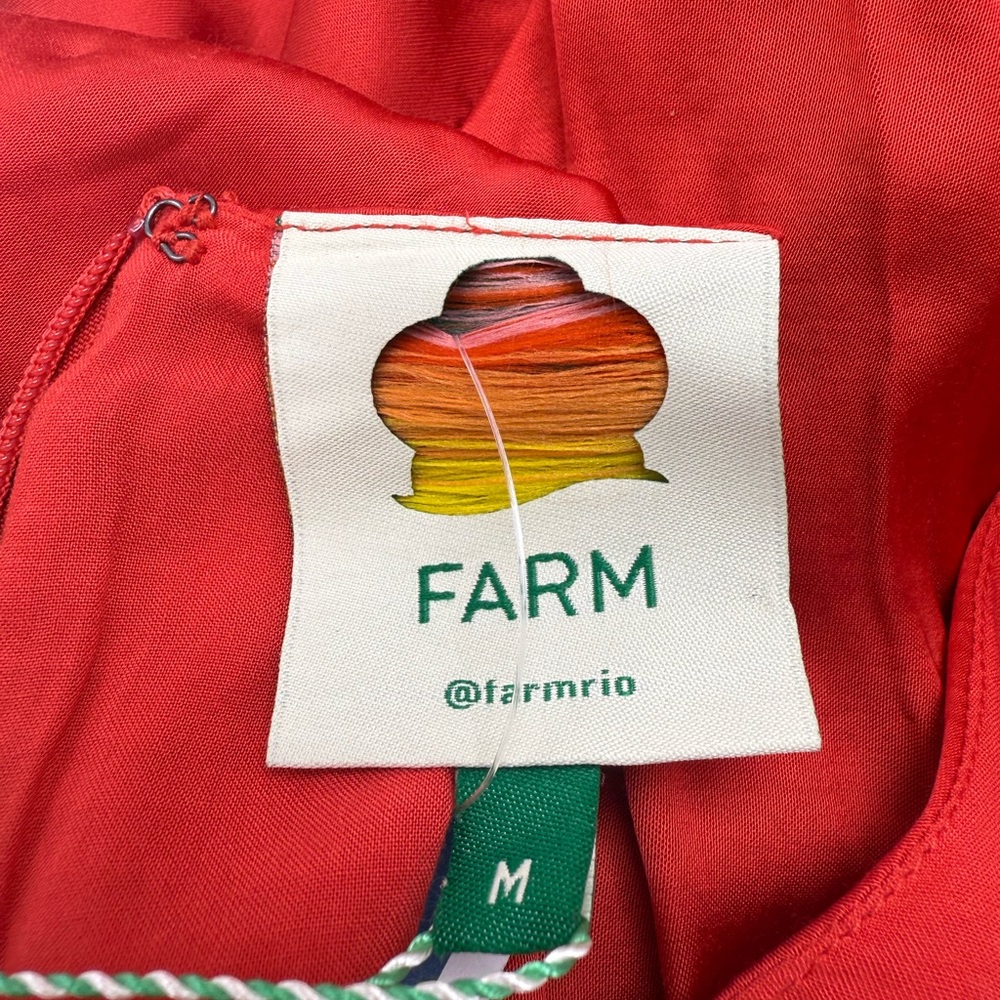 Farm Rio One Shoulder Cutout Maxi Dress Sz M red - Picture 7 of 8